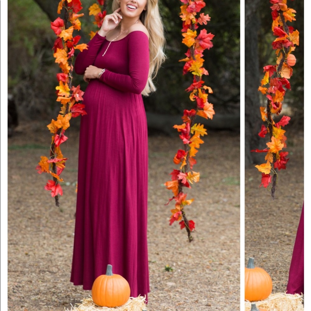 Pink Blush Maternity Photoshoot Dress